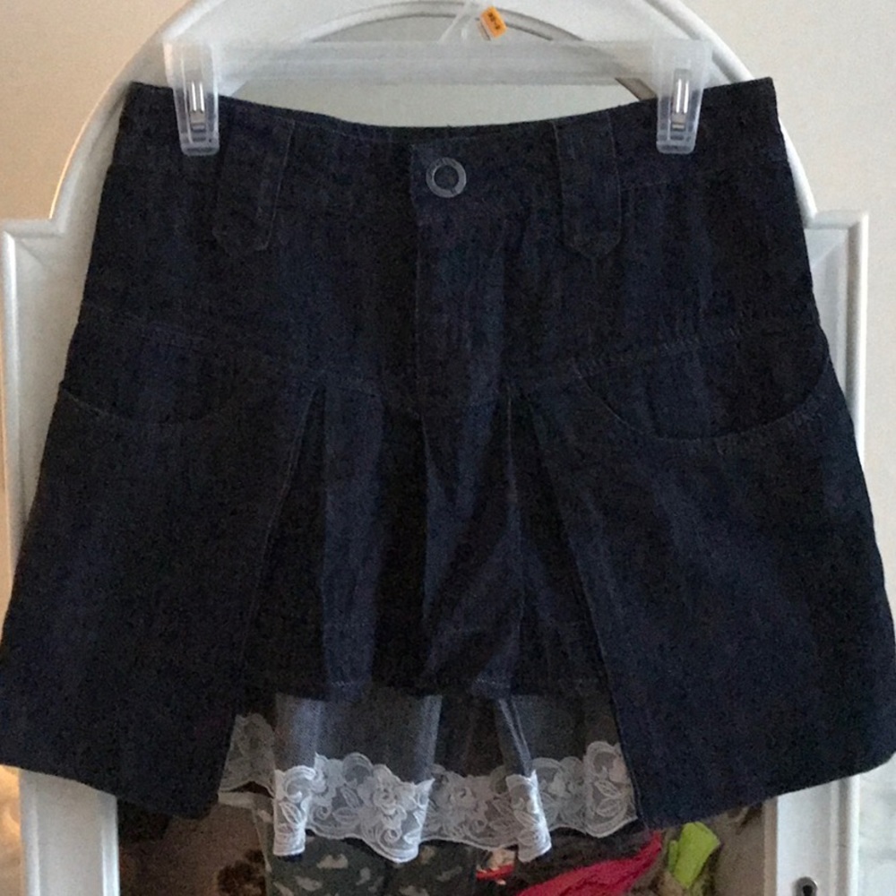 Hi low dark denim skirt Hurley
